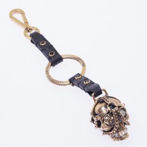 Alexander McQueen Brass Harness Skull Keyring